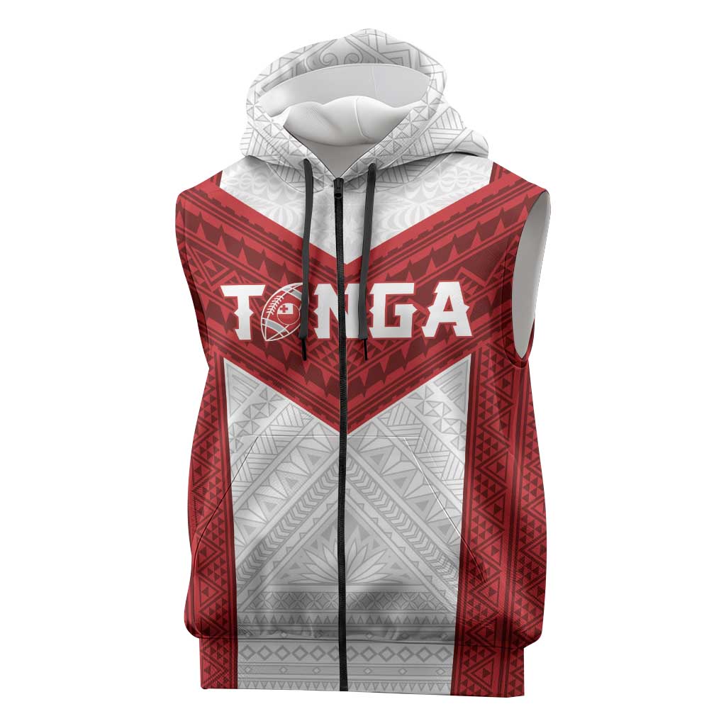 Tonga Rugby Custom Sleeveless Zip Hoodie Tonga Sea Eagles Go Champions
