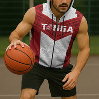 Tonga Rugby Custom Sleeveless Zip Hoodie Tonga Sea Eagles Go Champions