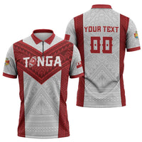 Tonga Rugby Custom Zipper Polo Shirt Tonga Sea Eagles Go Champions