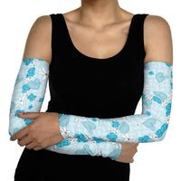 Hawaii Anthurium Tiare Pikake Lei Arm Sleeves UliUli Lauhala Art Pattern