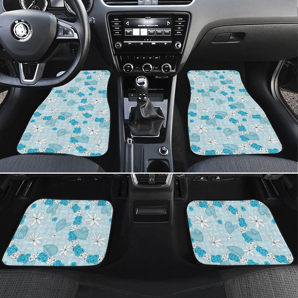 Hawaii Anthurium Tiare Pikake Lei Car Mats UliUli Lauhala Art Pattern