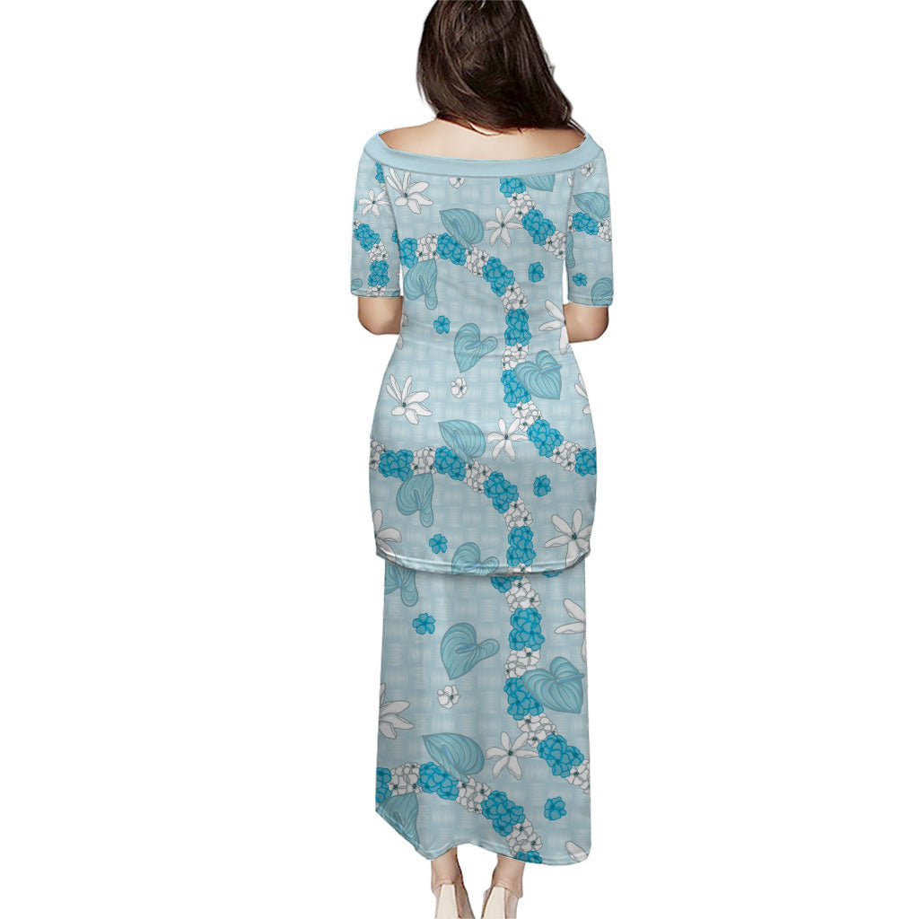 Hawaii Anthurium Tiare Pikake Lei Family Matching Puletasi and Hawaiian Shirt UliUli Lauhala Art Pattern
