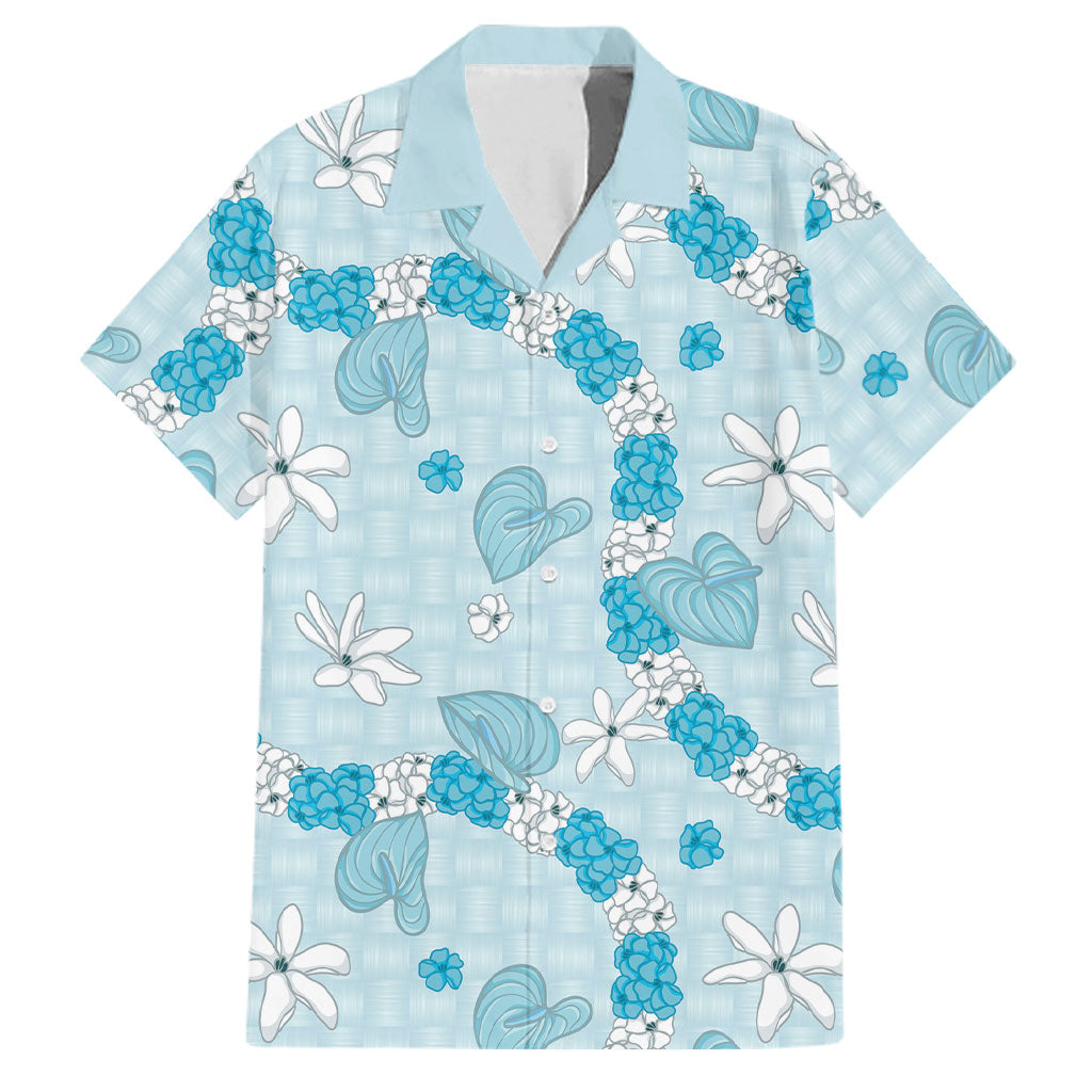 Hawaii Anthurium Tiare Pikake Lei Family Matching Short Sleeve Bodycon Dress and Hawaiian Shirt UliUli Lauhala Art Pattern