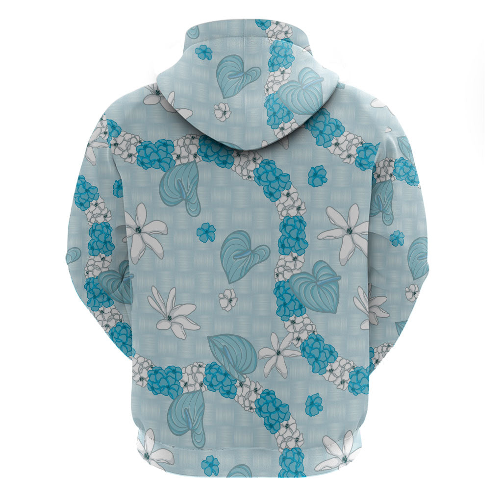 Hawaii Anthurium Tiare Pikake Lei Hoodie UliUli Lauhala Art Pattern LT01 - Polynesian Pride