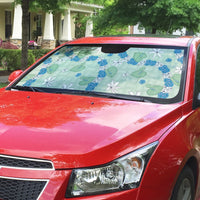 Hawaii Anthurium Tiare Pikake Lei Auto Sun Shade Omaomao Lauhala Art Pattern LT01 - Polynesian Pride