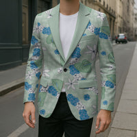 Hawaii Anthurium Tiare Pikake Lei Blazer Omaomao Lauhala Art Pattern LT01 - Polynesian Pride