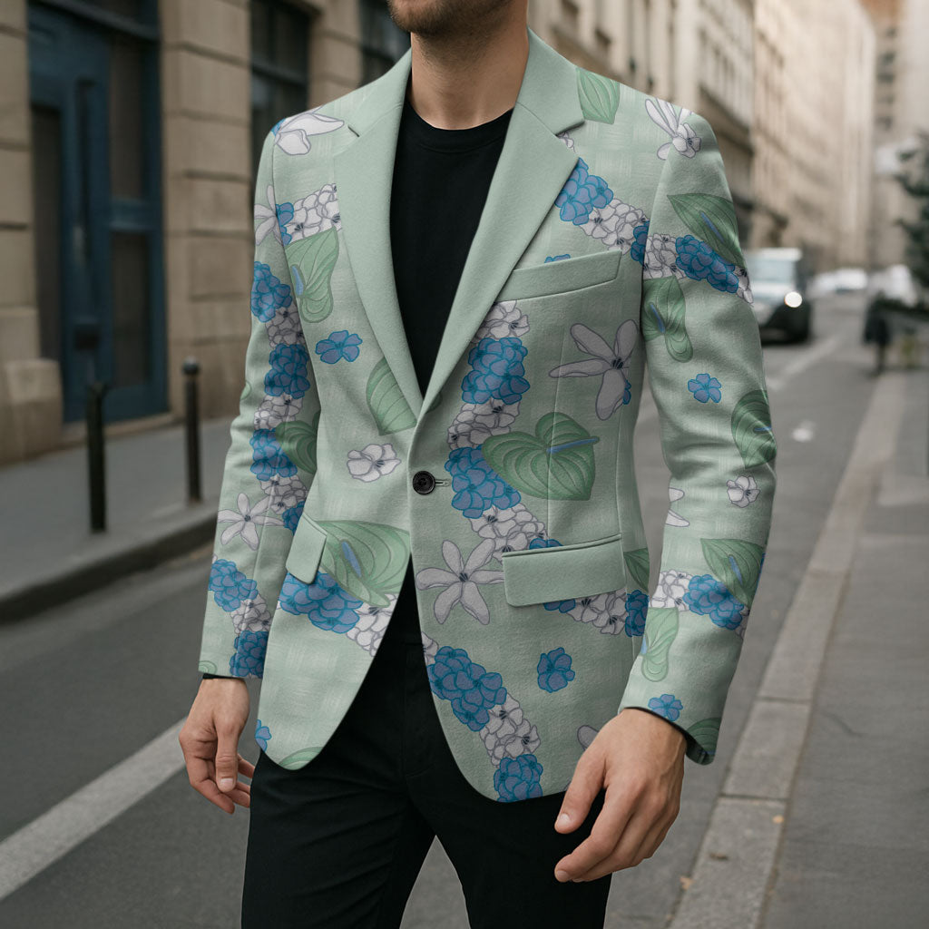 Hawaii Anthurium Tiare Pikake Lei Blazer Omaomao Lauhala Art Pattern LT01 - Polynesian Pride
