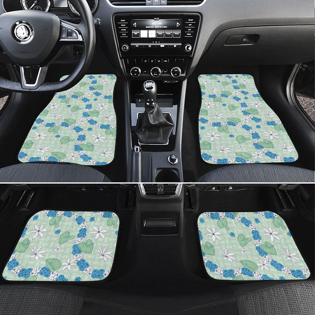 Hawaii Anthurium Tiare Pikake Lei Car Mats Omaomao Lauhala Art Pattern