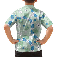 Hawaii Anthurium Tiare Pikake Lei Family Matching Tank Maxi Dress and Hawaiian Shirt Omaomao Lauhala Art Pattern
