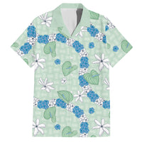 Hawaii Anthurium Tiare Pikake Lei Hawaiian Shirt Omaomao Lauhala Art Pattern LT01 Green - Polynesian Pride