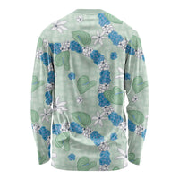 Hawaii Anthurium Tiare Pikake Lei Long Sleeve Shirt Omaomao Lauhala Art Pattern LT01 - Polynesian Pride