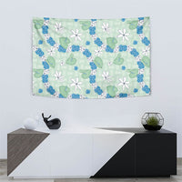 Hawaii Anthurium Tiare Pikake Lei Tapestry Omaomao Lauhala Art Pattern