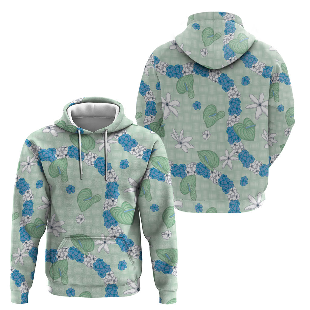 Hawaii Anthurium Tiare Pikake Lei Zip Hoodie Omaomao Lauhala Art Pattern LT01 - Polynesian Pride