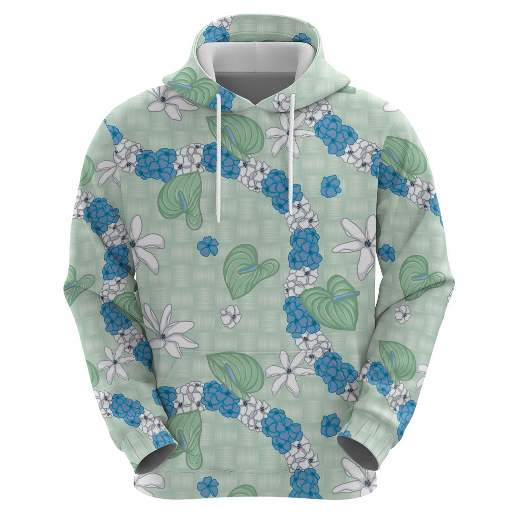 Hawaii Anthurium Tiare Pikake Lei Zip Hoodie Omaomao Lauhala Art Pattern LT01 - Polynesian Pride