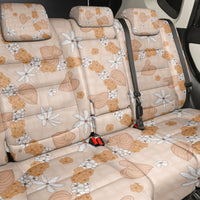 Hawaii Anthurium Tiare Pikake Lei Back Car Seat Cover Alani Lauhala Art Pattern LT01 - Polynesian Pride