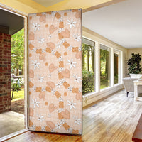 Hawaii Anthurium Tiare Pikake Lei Door Cover Alani Lauhala Art Pattern