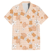 Hawaii Anthurium Tiare Pikake Lei Family Matching Off Shoulder Maxi Dress and Hawaiian Shirt Alani Lauhala Art Pattern