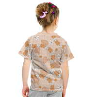 Hawaii Anthurium Tiare Pikake Lei Kid T Shirt Alani Lauhala Art Pattern