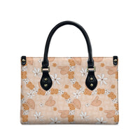 Hawaii Anthurium Tiare Pikake Lei Leather Bag Alani Lauhala Art Pattern LT01 - Polynesian Pride