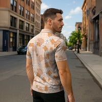 Hawaii Anthurium Tiare Pikake Lei Zipper Polo Shirt Alani Lauhala Art Pattern LT01 - Polynesian Pride