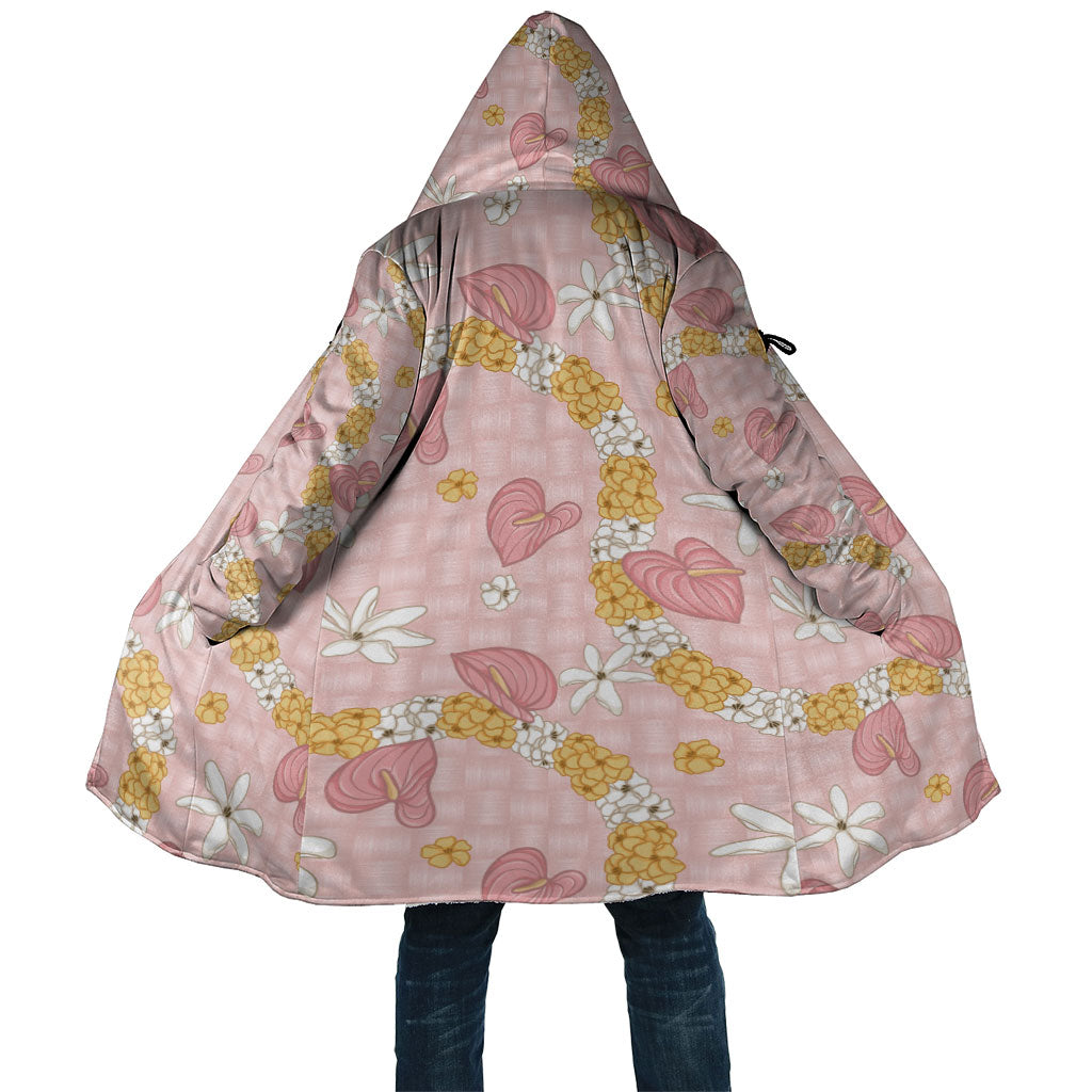 Hawaii Anthurium Tiare Pikake Lei Cloak Akala Lauhala Art Pattern LT01 Unisex Pink - Polynesian Pride