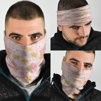 Hawaii Anthurium Tiare Pikake Lei Neck Gaiter Akala Lauhala Art Pattern