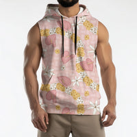 Hawaii Anthurium Tiare Pikake Lei Sleeveless Hoodie Akala Lauhala Art Pattern LT01 - Polynesian Pride