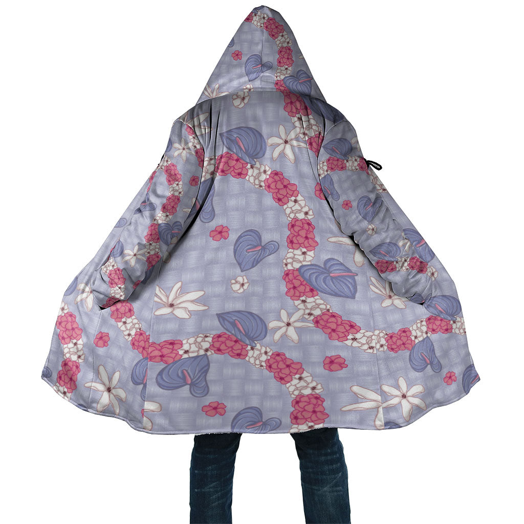 Hawaii Anthurium Tiare Pikake Lei Cloak Poni Lauhala Art Pattern LT01 Unisex Purple - Polynesian Pride
