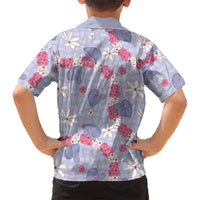 Hawaii Anthurium Tiare Pikake Lei Family Matching Mermaid Dress and Hawaiian Shirt Poni Lauhala Art Pattern