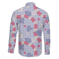 Hawaii Anthurium Tiare Pikake Lei Family Matching Mermaid Dress and Hawaiian Shirt Poni Lauhala Art Pattern