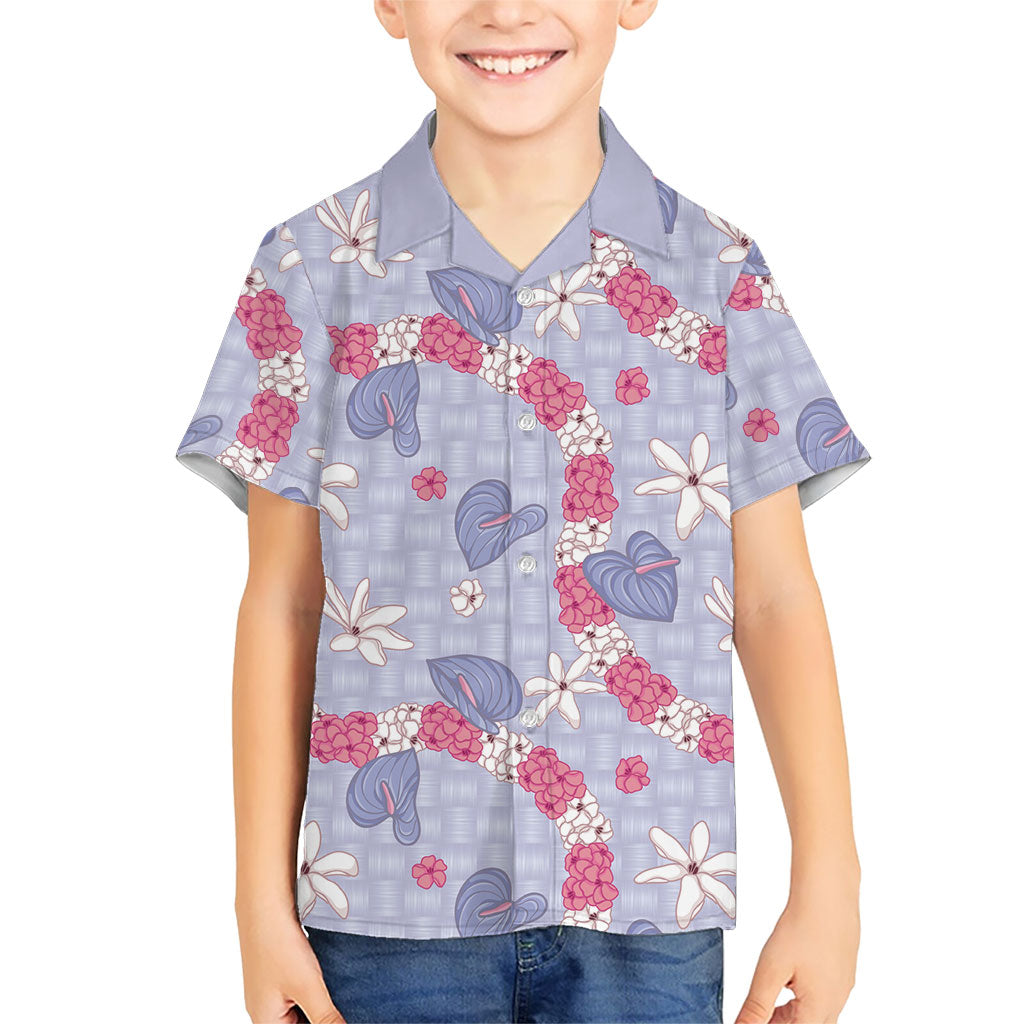 Hawaii Anthurium Tiare Pikake Lei Family Matching Mermaid Dress and Hawaiian Shirt Poni Lauhala Art Pattern