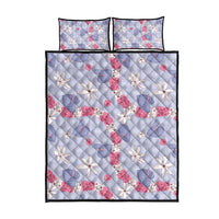 Hawaii Anthurium Tiare Pikake Lei Quilt Bed Set Poni Lauhala Art Pattern LT01 - Polynesian Pride