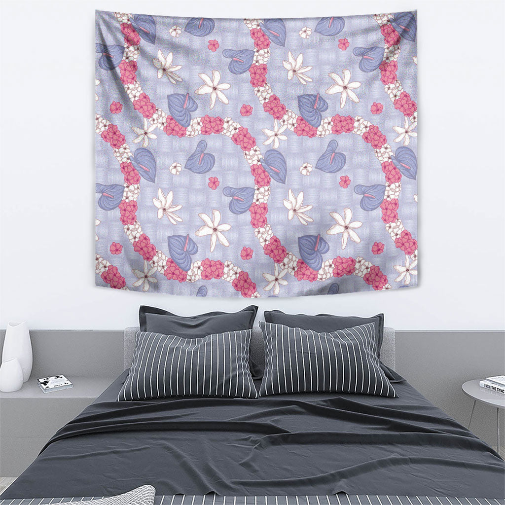 Hawaii Anthurium Tiare Pikake Lei Tapestry Poni Lauhala Art Pattern LT01 - Polynesian Pride