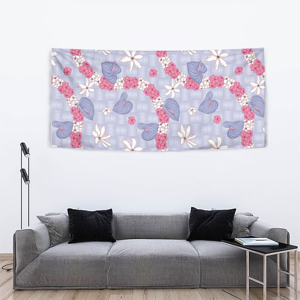 Hawaii Anthurium Tiare Pikake Lei Tapestry Poni Lauhala Art Pattern LT01 - Polynesian Pride