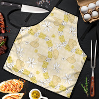 Hawaii Anthurium Tiare Pikake Lei Apron Melemele Lauhala Art Pattern LT01 Yellow - Polynesian Pride