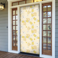 Hawaii Anthurium Tiare Pikake Lei Door Cover Melemele Lauhala Art Pattern LT01 - Polynesian Pride