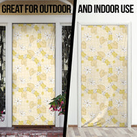 Hawaii Anthurium Tiare Pikake Lei Door Cover Melemele Lauhala Art Pattern LT01 - Polynesian Pride