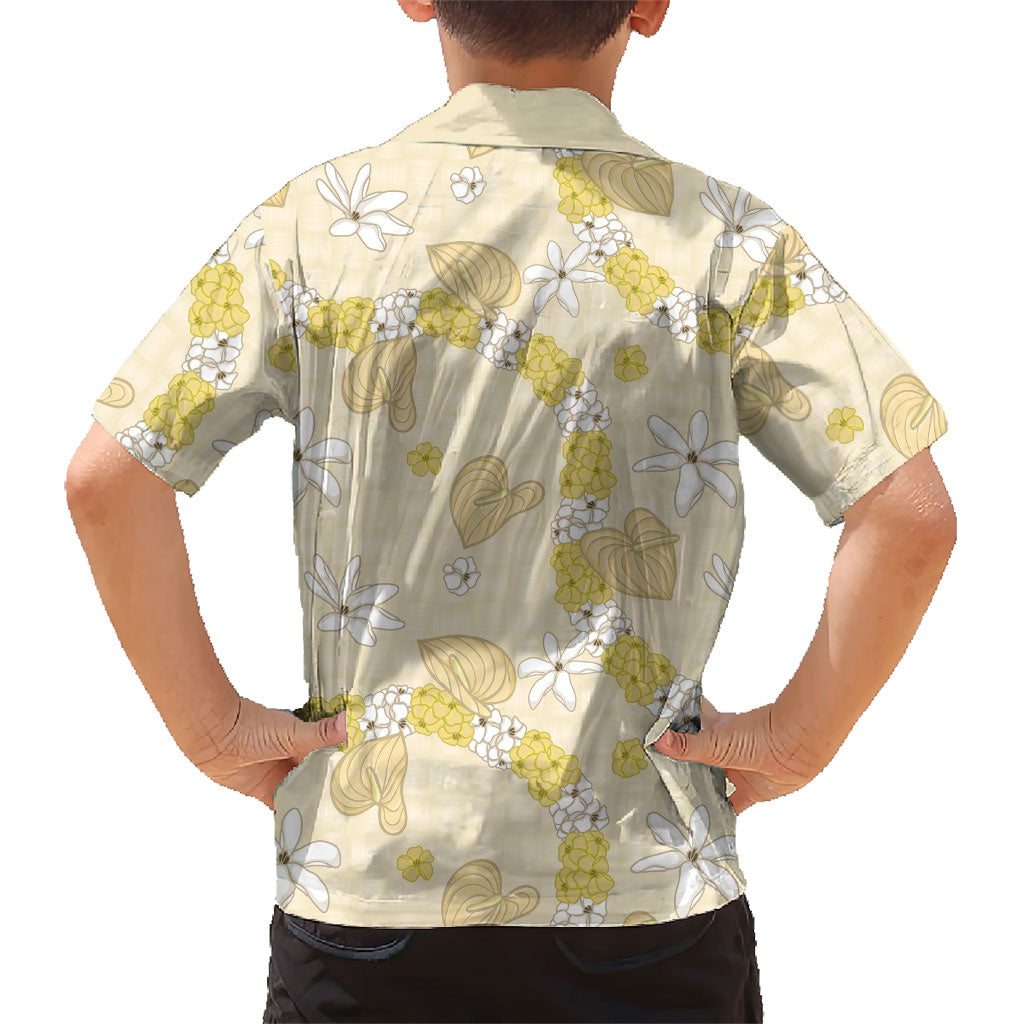 Hawaii Anthurium Tiare Pikake Lei Family Matching Long Sleeve Bodycon Dress and Hawaiian Shirt Melemele Lauhala Art Pattern LT01 - Polynesian Pride