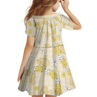 Hawaii Anthurium Tiare Pikake Lei Family Matching Off Shoulder Short Dress and Hawaiian Shirt Melemele Lauhala Art Pattern LT01 - Polynesian Pride