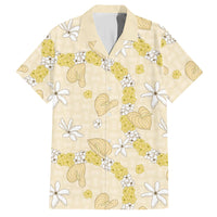 Hawaii Anthurium Tiare Pikake Lei Hawaiian Shirt Melemele Lauhala Art Pattern LT01 Yellow - Polynesian Pride