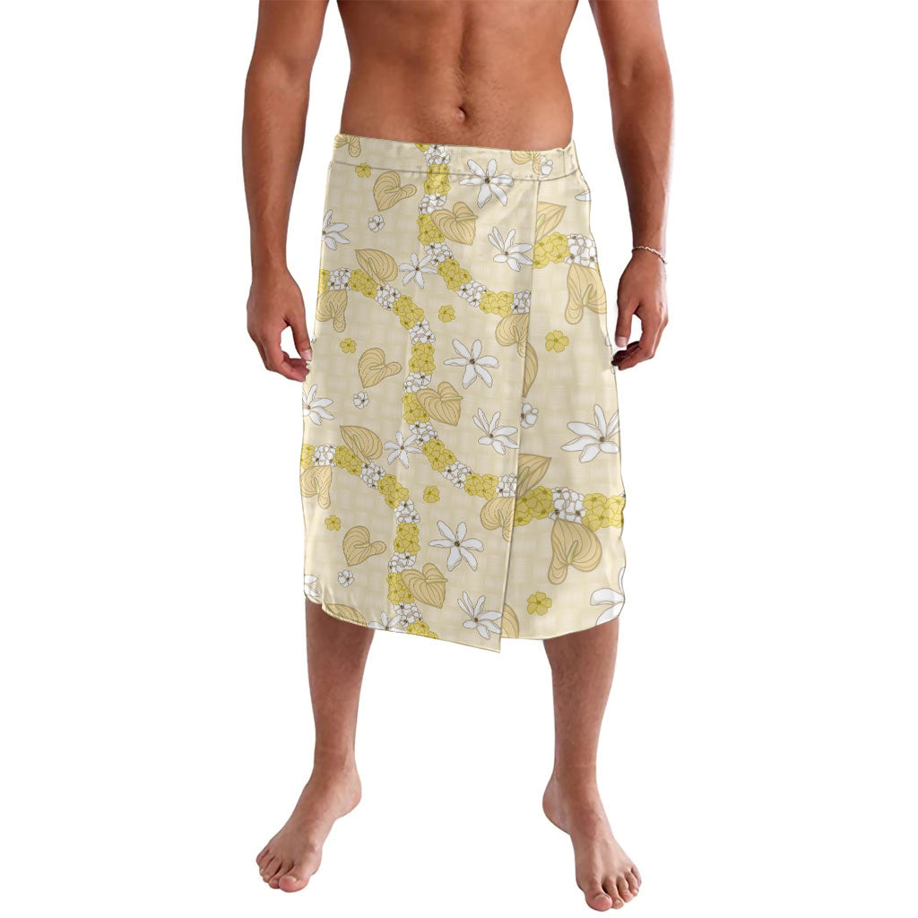 Hawaii Anthurium Tiare Pikake Lei Lavalava Melemele Lauhala Art Pattern LT01 Yellow - Polynesian Pride