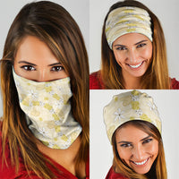 Hawaii Anthurium Tiare Pikake Lei Neck Gaiter Melemele Lauhala Art Pattern LT01 - Polynesian Pride