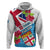 Fiji Day Hoodie Fijian Hibiscus Special Version LT01 Pullover Hoodie White - Polynesian Pride