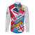 Fiji Day Long Sleeve Button Shirt Fijian Hibiscus Special Version LT01 Unisex White - Polynesian Pride