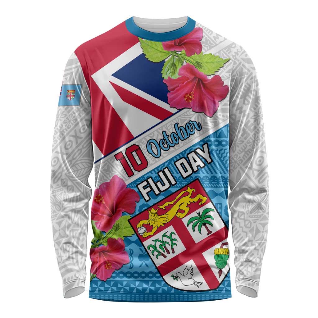 Fiji Day Long Sleeve Shirt Fijian Hibiscus Special Version LT01