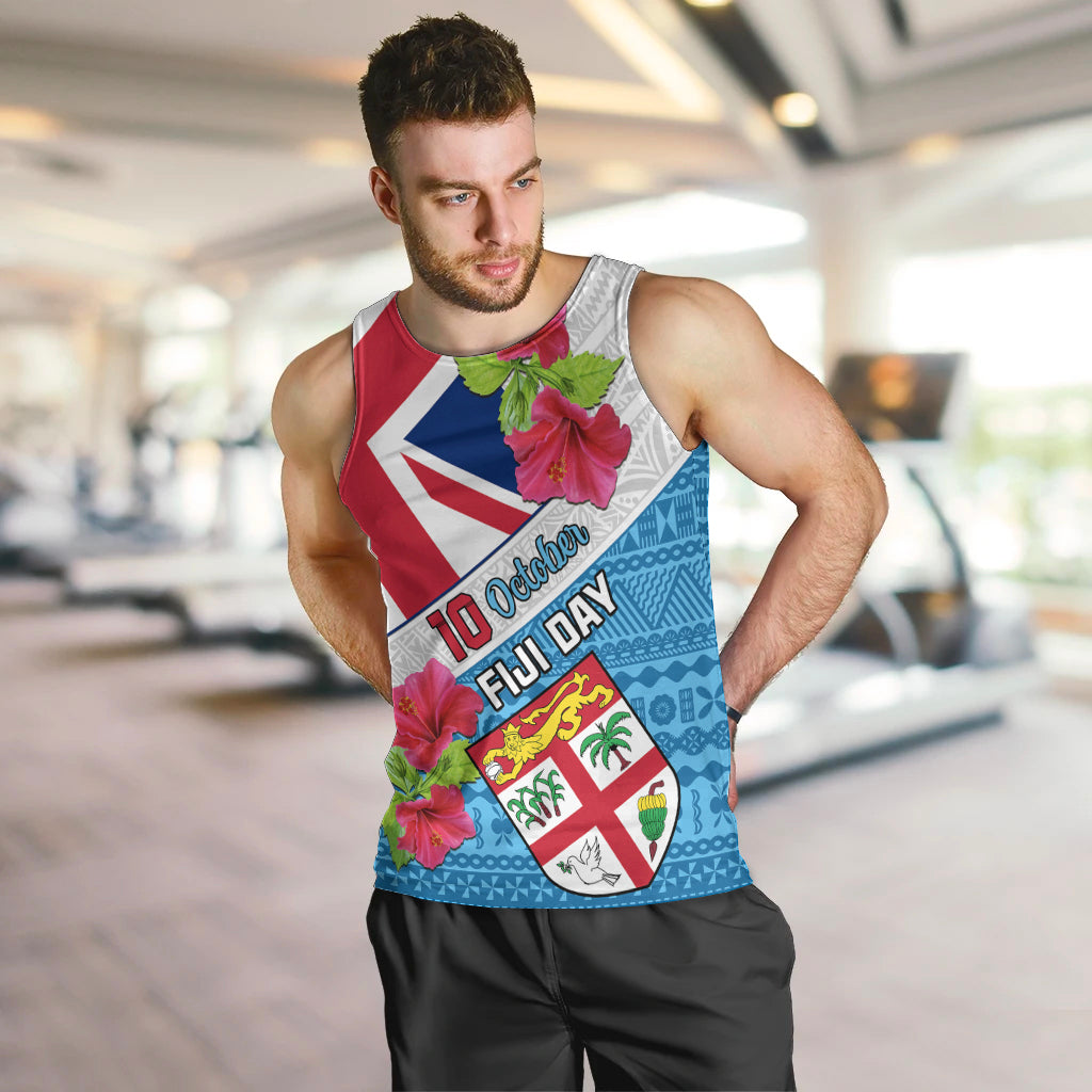 Fiji Day Men Tank Top Fijian Hibiscus Special Version LT01 - Polynesian Pride