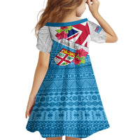 Personalised Fiji Day Family Matching Off Shoulder Maxi Dress and Hawaiian Shirt Fijian Hibiscus Special Version LT01 - Polynesian Pride