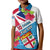 Personalised Fiji Day Kid Polo Shirt Fijian Hibiscus Special Version LT01 Kid White - Polynesian Pride