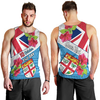 Personalised Fiji Day Men Tank Top Fijian Hibiscus Special Version LT01 - Polynesian Pride