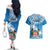 Fiji Couples Matching Off The Shoulder Long Sleeve Dress and Hawaiian Shirt Bula Fijian Tapa Pattern LT01 - Polynesian Pride